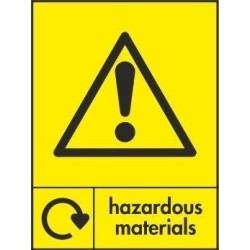 Hazardous materials Recycling Sign Hazardous materials Recycling Sign