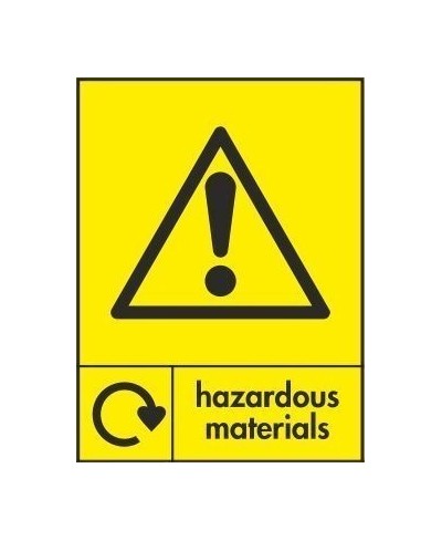 Hazardous materials Recycling Sign 