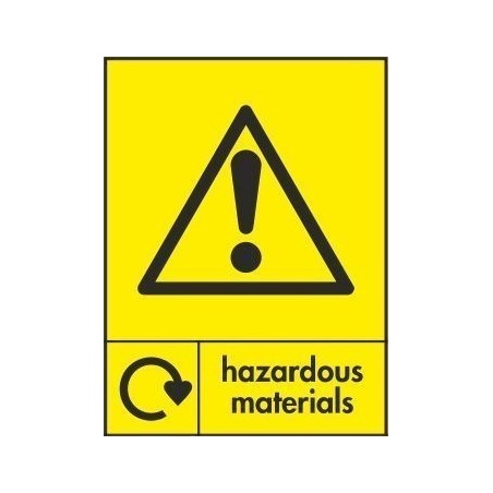 Hazardous materials Recycling Sign 