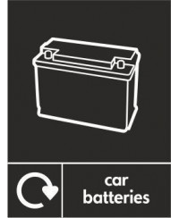 Car batteries Recycling Sign 