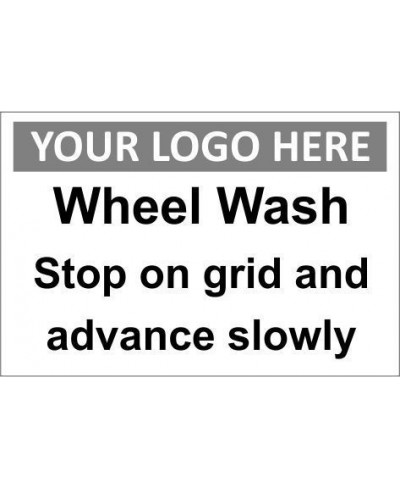 Wheel wash sign with or without your logo