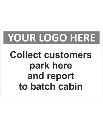 Collect customers park here sign with or without your logo