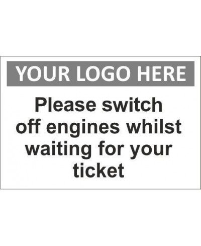 please switch off engine sign with or without your logo