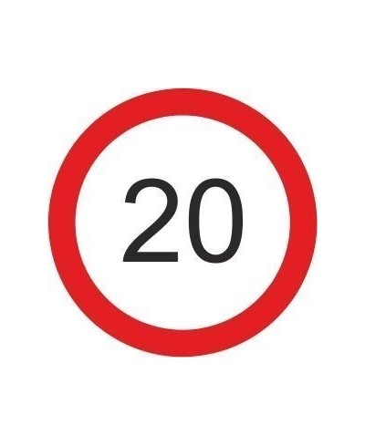 20 mph speed limit sign 600mm diameter sign