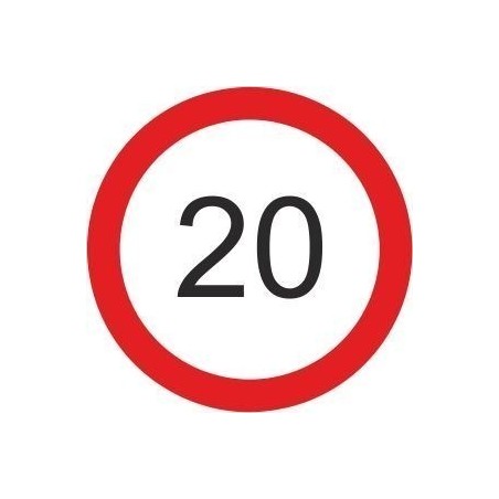 20 mph speed limit sign 600mm diameter sign