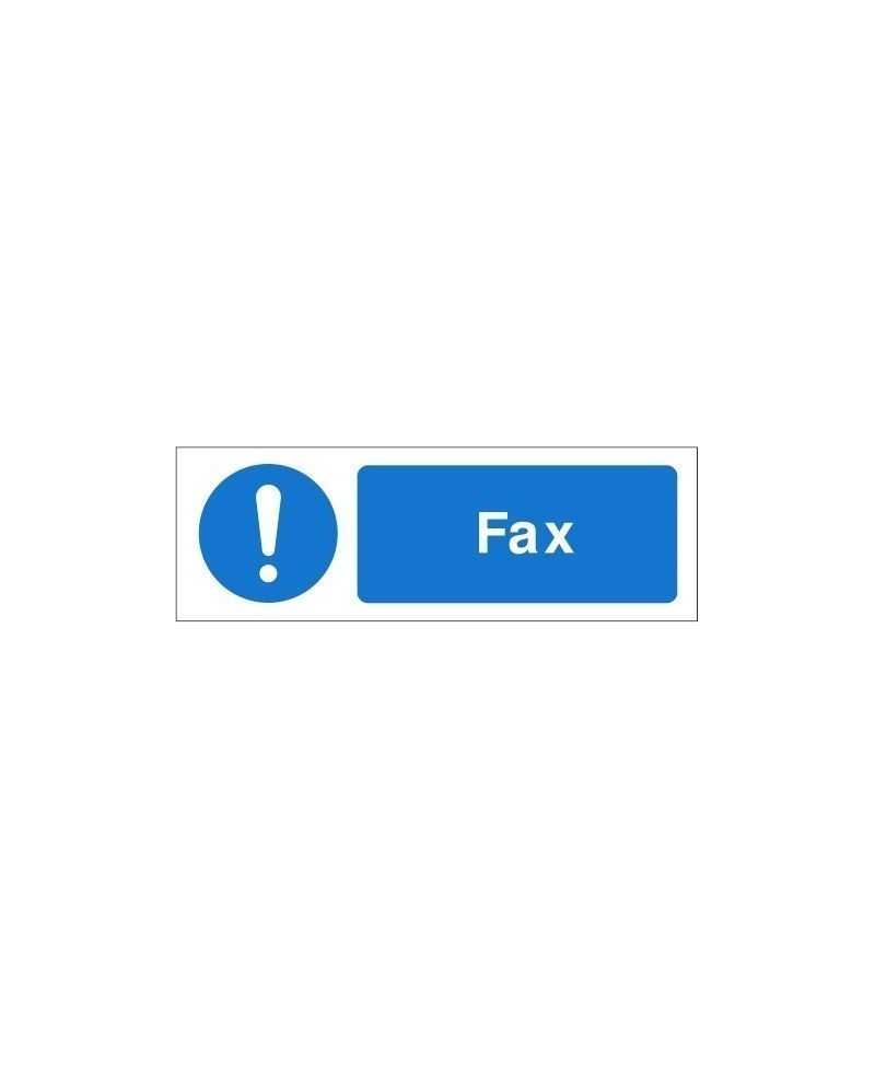 Fax Equipment Label - 50mm x 20mm