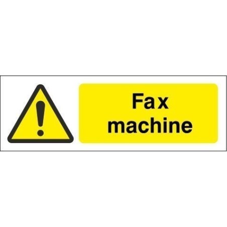 Fax Machine Equipment Label - 50mm x 20mm