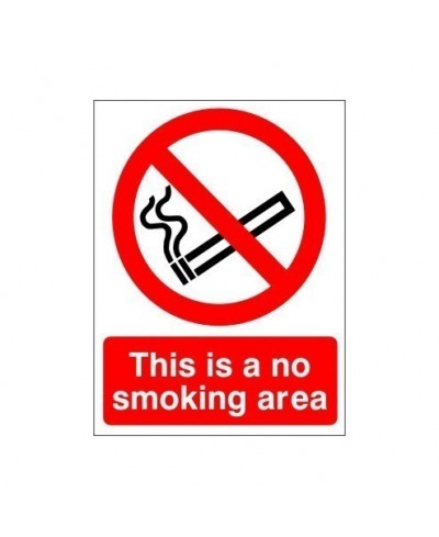 Double Sided This Is A No Smoking Area Sign