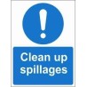 Clean Up Spillages Mandatory Sign