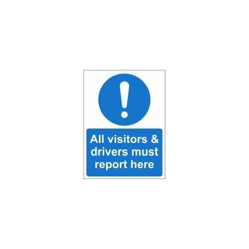 Drivers report here sign picture