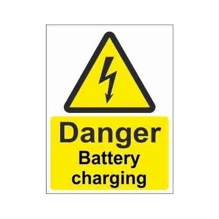 Danger Battery Charging Warning Sign