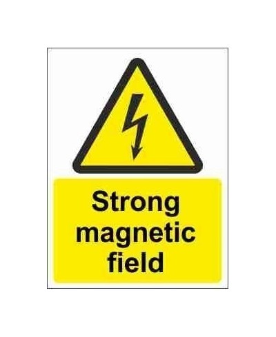 Strong Magnetic Field Warning Sign