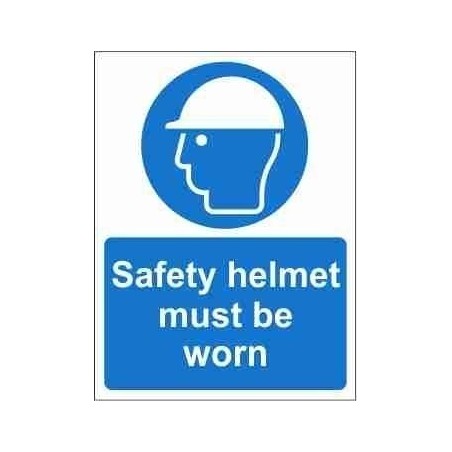 Safety Helmet Must Be Worn Mandatory Sign