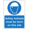 Safety Helmets Must Be Worn On This Site Mandatory Sign