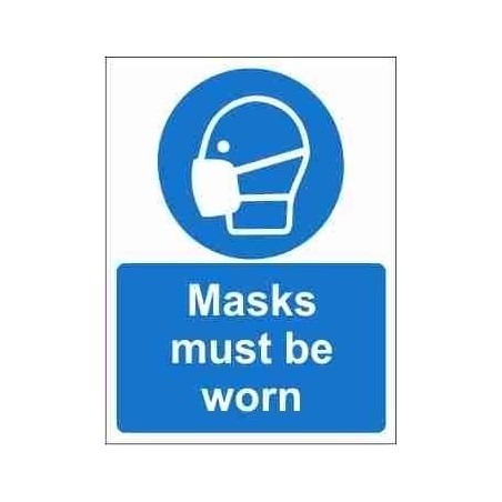 Masks Must Be Worn Mandatory Sign