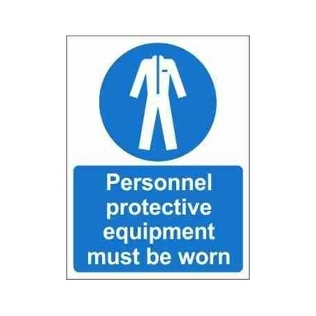 Personnel Protective Equipment Must Be Worn Mandatory Sign