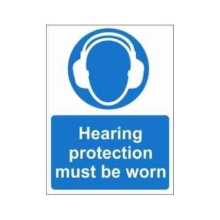 Hearing Protection Must Be Worn Mandatory Sign