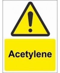 Acetylene Warning Sign