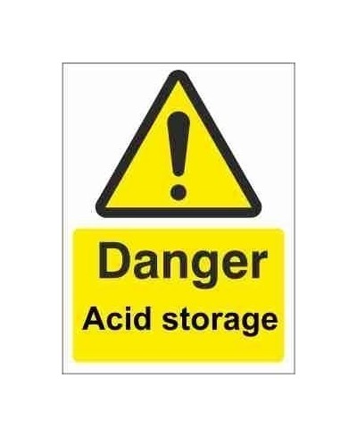 Acid Storage Warning Sign