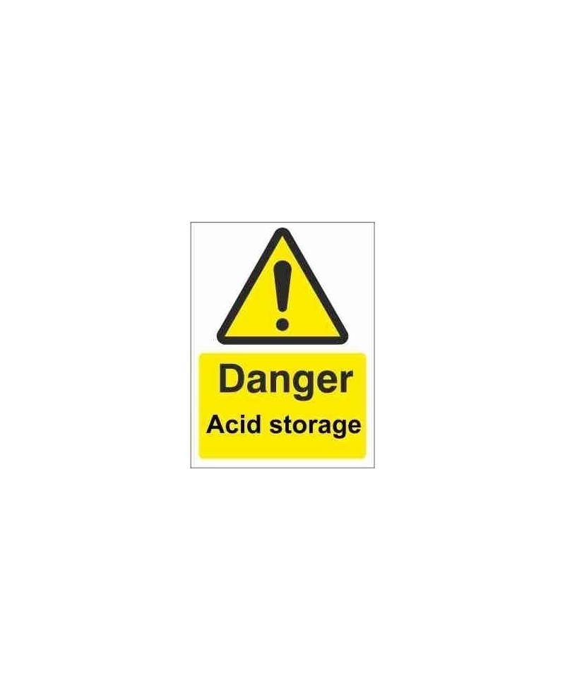 Acid Storage Warning Sign