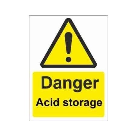 Acid Storage Warning Sign