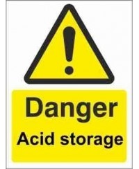 Acid Storage Warning Sign