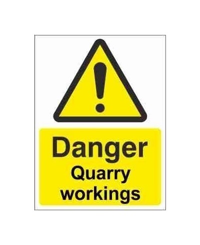 Danger Quarry Workings Warning Sign