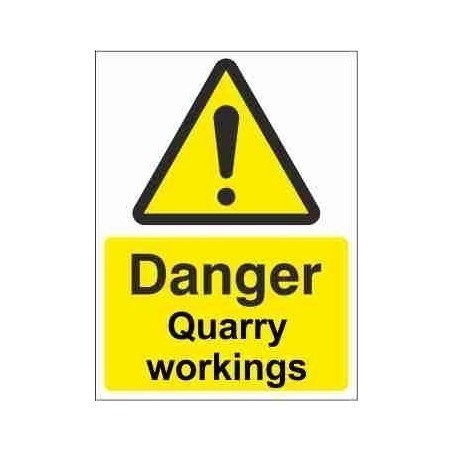 Danger Quarry Workings Warning Sign