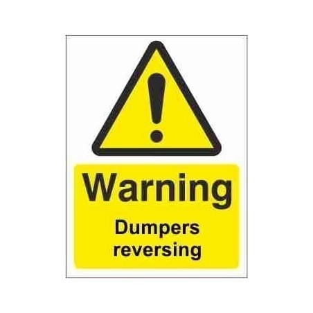 Dumpers Reversing Warning Sign