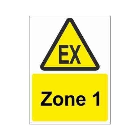 Zone 1 Explosive Risk Sign