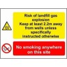 Risk Of Landfill Gas Explosion Warning Sign