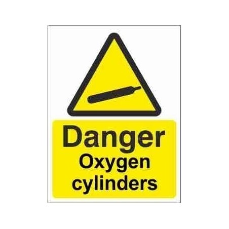 Oxygen Cylinders Warning Sign