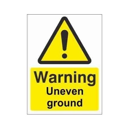 Warning Uneven Ground Warning Sign