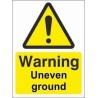 Warning Uneven Ground Warning Sign