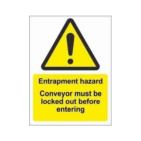 Entrapment Hazard Warning Sign