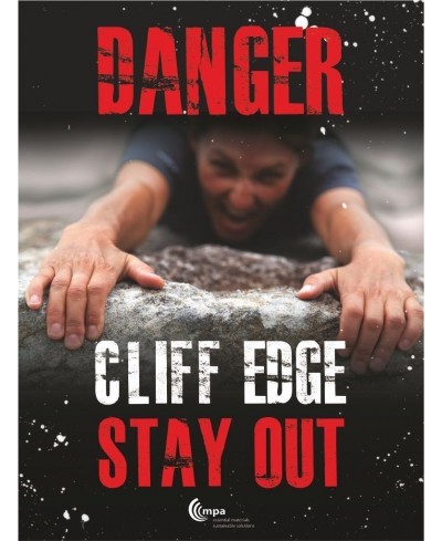 Danger Cliff Edge Sign - Stay Out