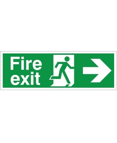 Extra Large Fire Exit Arrow Left Sign 900mm x 300mm - 3mm Foamex