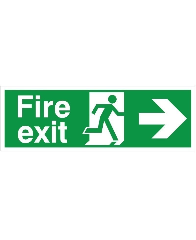 Extra Large Fire Exit Arrow Left Sign 900mm x 300mm - 3mm Foamex