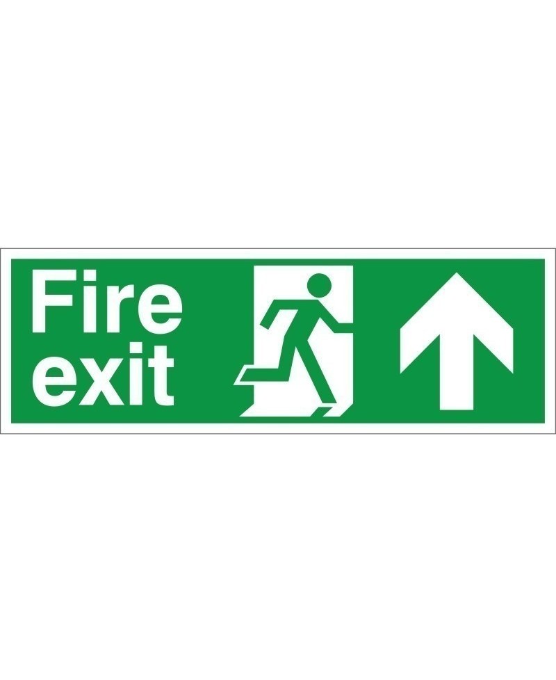 Extra Large Fire Exit Arrow Up Sign