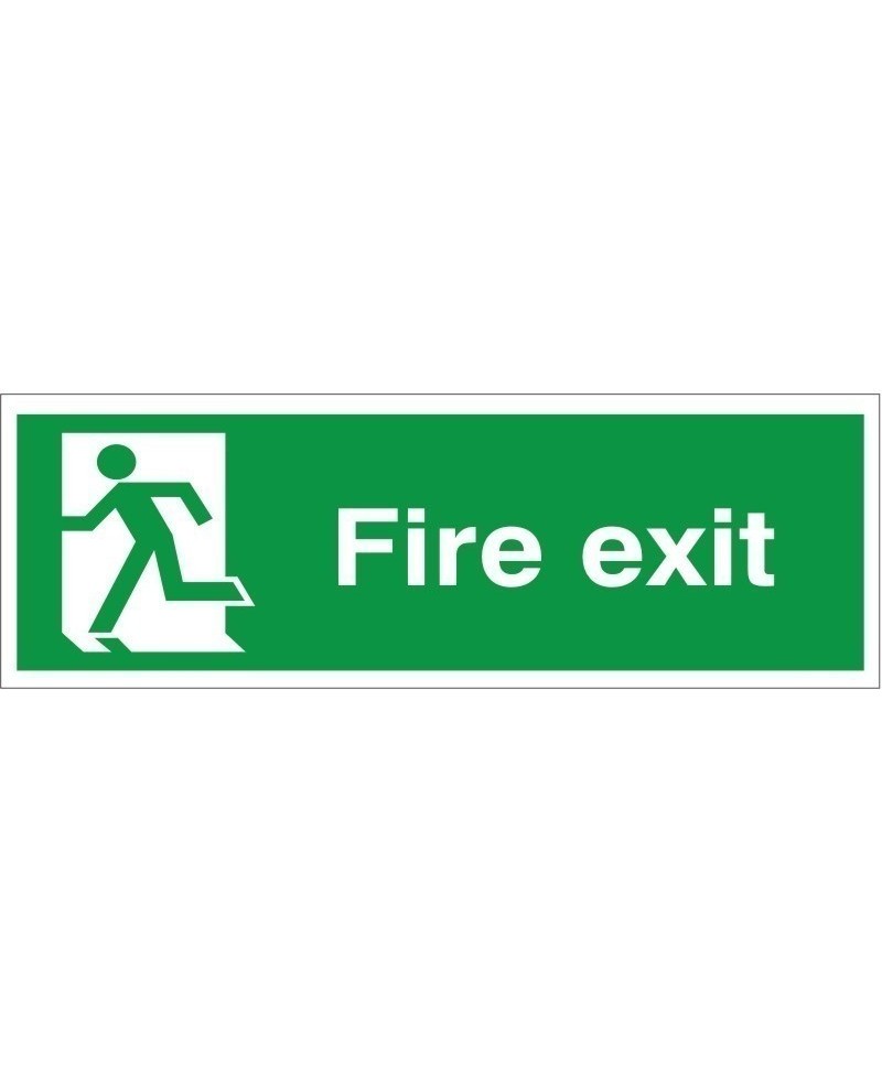 Extra Large Fire Exit Running Man Left Sign