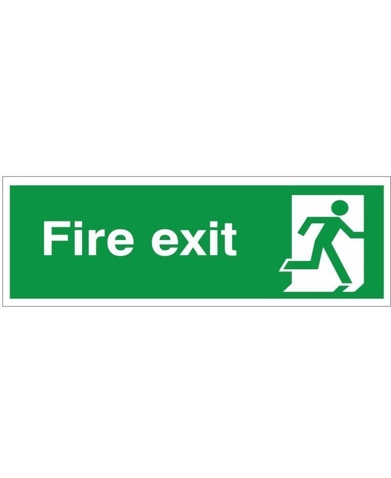 Extra Large Fire Exit Running Man Right Sign