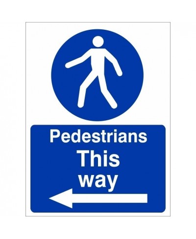 Pedestrians This Way Arrow...