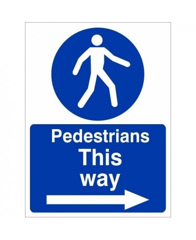 Pedestrians This Way Arrow...