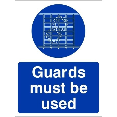 Guards Must Be Used Sign