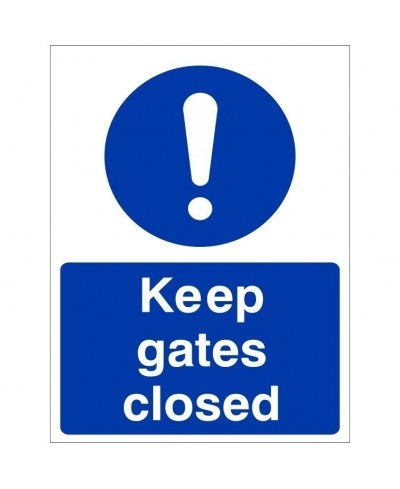 Keep Gates Closed Sign 450mm x 600mm