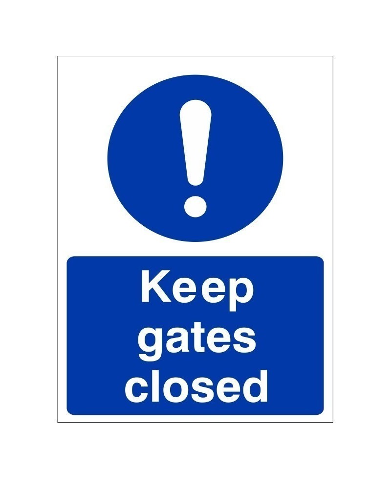 Keep Gates Closed Sign 450mm x 600mm