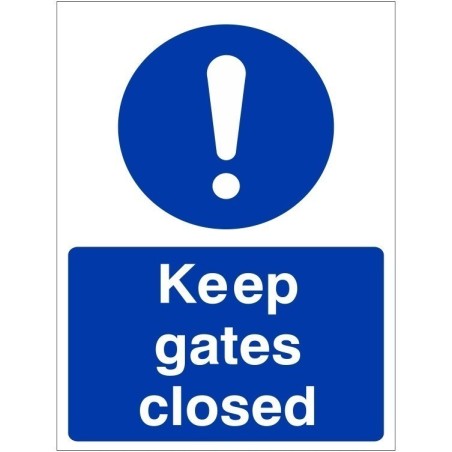 Keep Gates Closed Sign