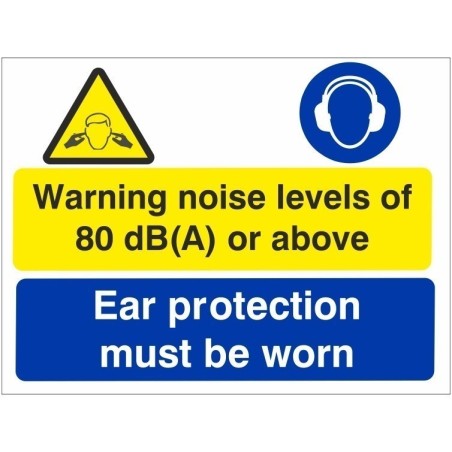 Ear Protection Must Be Worn Multi Purpose Sign