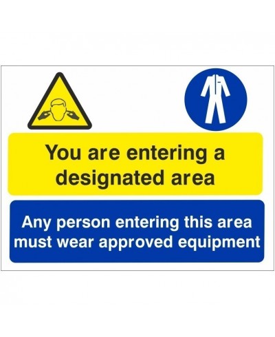 Any Person Entering This Area Must Wear Approved Equipment Multi Purpose Sign - 400mm x 300mm