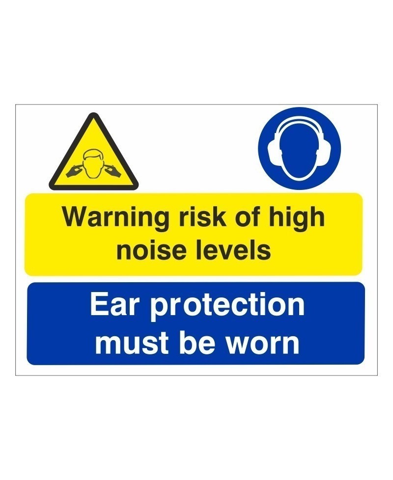 Warning Risk Of High Noise Levels Multi Purpose Sign - 400mm x 300mm